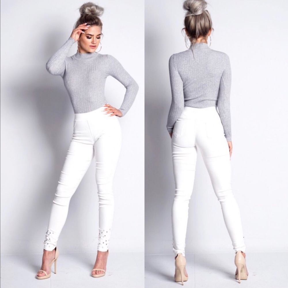White & Black Pearl Jeggings S/M - LAST PAIR!! - Picture 2 of 6